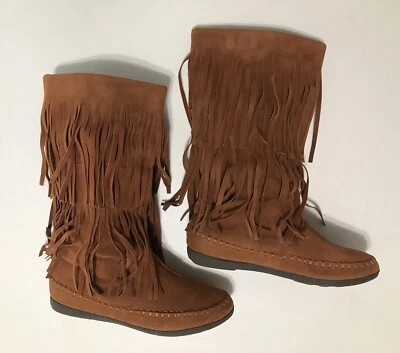 RAMPAGE - ОТКРОВЕННЫЙ КОРИЧНЕВЫЙ ЗАМШЕВЫЕ МОКАСИНЫ ЖЕНЩИНЫ 8 M БОТИНКИ - Изображение 1 из 4