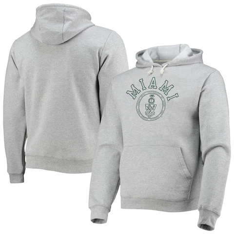 Men's League Collegiate Wear Heathered Gray Miami Hurricanes Seal Neuvo Cover