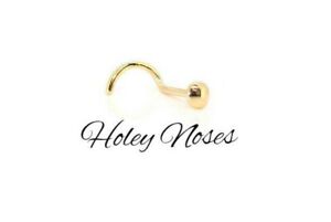 18ct Yellow Gold 2.5mm dome Nose Stud nose Pin nose Ring Handmade body jewellery