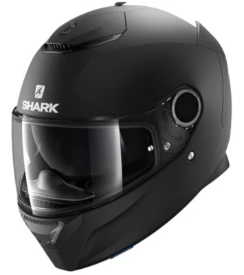 CASCO MOTO INTEGRALE FIBRA SHARK SPARTAN 1.2 BLACK OPACO NERO MATT TG M - Image 1 of 2