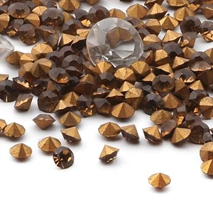 Posten 200 Stck. Tschechisch Vintage Foliert Rund Facettiert Topas Glas Strass 3mm - Bild 1 von 3