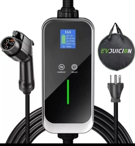 Evjuicion Level 2 EV Charger,  Portable Electric Car Charger, 240V 16A  - Picture 1 of 21