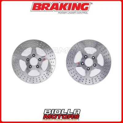 KIT DISCHI FRENO BRAKING HARLEY DAVIDSON FLSTB SOFTAIL CROSS BONES 1584 2010 -   Foto 1 de 4