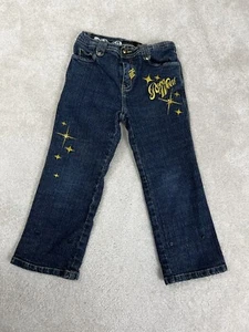 Rocawear Jeans Girls 10 Blue Gold Denim Cotton Embroidered Street Wear Youth - Picture 1 of 12