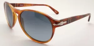 PERSOL 2931-96-23 Terra Di Siena frame with Polarized Blue Faded Internal anti G - Picture 1 of 10