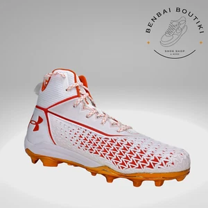 Under Armour Mens Hammer MC Orange White Football Cleats Size 10.5D 3022836-117 - Picture 1 of 8