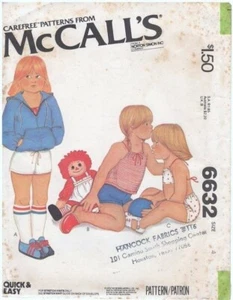 McCall's Pattern 6632 Vintage 1979 Jacket Tops Shorts Childs 4 UNCUT - Picture 1 of 2