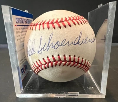 Red Schoendienst Signed Autographed National League Baseball PSA DNA - Image 1 of 2