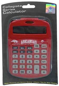 Collegiate Series Calculator Arkansas Razorbacks with Solar Powered Battery New - Picture 1 of 2