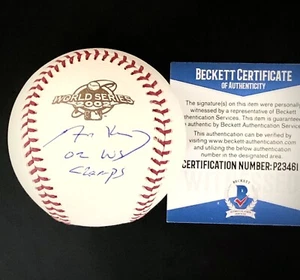 Adam Kennedy "WS Champ" Angels 2002 signed World Series Baseball BAS COA Beckett - Picture 1 of 3