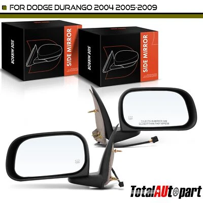 Nuevo 2x Espejo térmico eléctrico negro para Dodge Durango 2004-2009 lado izquierdo y derecho Foto 1 de 4