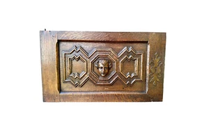 Französische antike geschnitzte Eichenholztür, architektonisches Element - Bild 1 von 11