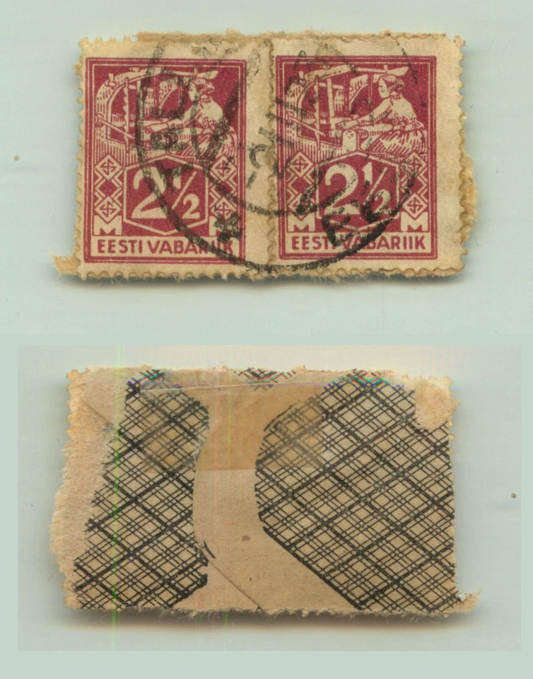 Estonia 🇪🇪 1928 SC 68 used, pair. e9523 - Image 1 of 2