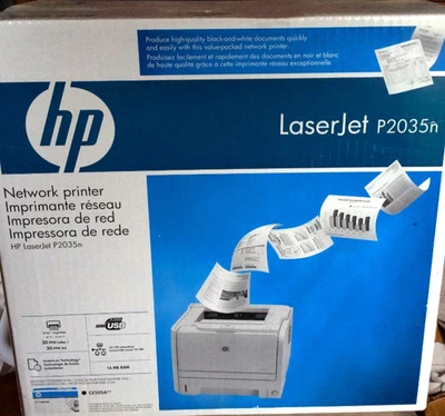 HP LaserJet P2035N Laser Printer Network Ready 30 pages per minute - Image 1 of 4