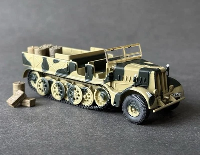 Blitz.72 1:72 Segunda Guerra Mundial alemão Sd.Kfz.9 Famo 18t trator pesado meia pista fundido - Imagem 1 de 4