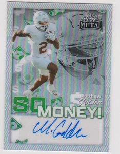 2025 Leaf Metal Silver So Money! Matthew Golden #11/25 Auto Green Bay Packers - Picture 1 of 2