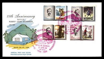 Mayfairstamps Samoa I Sisifo FDC 1969 Robert Louis Stevenson Combo Tumba Primera D Foto 1 de 2