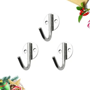  3 Stück Edelstahl Befestigung Wandhaken Rund Massiv Topfhaken Bad Handtuch Haken - Bild 1 von 12