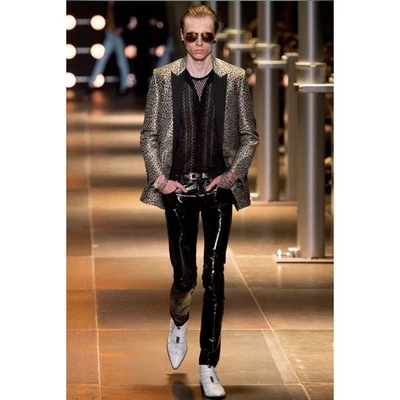 Calça skinny de látex Saint Laurent P/S 2014 falsa patente - Imagem 1 de 4