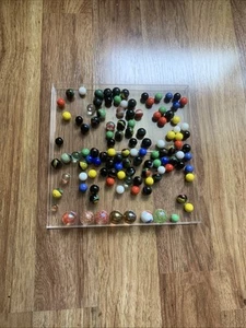 Lot 157 Vintage Marbles Lot Large & Small Glass Spiral Swirl Black - Picture 1 of 13