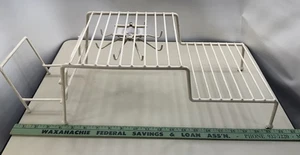 Vintage weiß gummibeschichtetes Draht Geschirrregal Trocknen & Aufbewahrung 22” x 8,5” x 6,5” - Bild 1 von 11