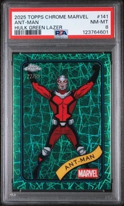 2025 Topps Chrome Marvel Hulk Green Lazer Ant Man #141 /99 PSA 8 - Picture 1 of 2