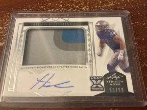 Aidan Hutchinson 2022 Leaf Trinity #PA-AH1 Jersey Relic Autograph 80/99 XRC - Picture 1 of 1