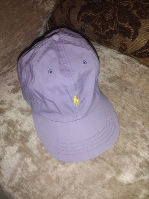 Polo Ralph Lauren One Size Cotton Chino Adjustable Ball Cap Light Purple Yellow - Image 1 of 3