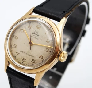 Rare 1940 10K Yellow Gold TUDOR/SOLAR Aqua King of Wings Manual Ref. 4453 - Picture 1 of 9