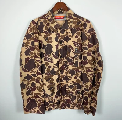 Winchester Camo Shirt Jacket Men's Medium Brown Camouflage Shacket Hunting - Image 1 of 4