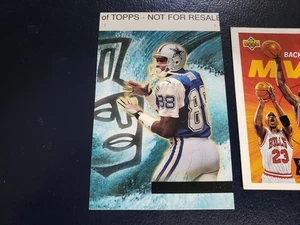 Michael Irvin Cowboys 1996 Topps Gilt Edge NFL OVERSIZE Blank Back White Strip - Picture 1 of 3