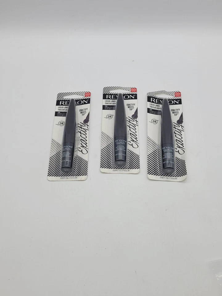 3 PACK REVLON COLORSTAY EXACTIFY LIQUID LINER 24 HR WEAR 102 SPARKLING BLACK - Image 1 of 4