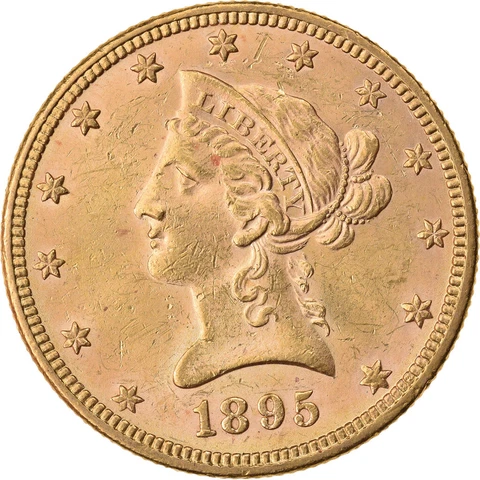 [#864326] Coin, United States, Coronet Head, $10, Eagle, 1895, U.S. Mint, Philad Cover