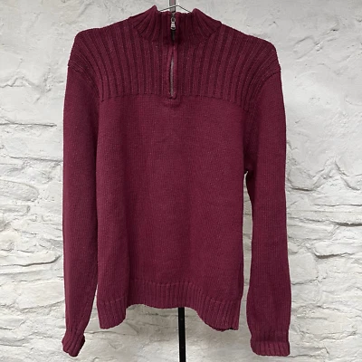 Suéter Pullover Tejido Vintage Polo Ralph Lauren Lino Algodón Cuarto Cremallera XL Foto 1 de 4