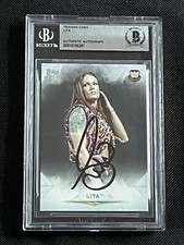 LITA 2020 TOPPS WWE UNDISPUTED SIGNED AUTOGRAPHED CARD BECKETT BAS AUTHENTIC