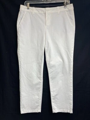 Stylus White Casual Cropped Chino Style Womens Pants Size 6 - Image 1 of 4