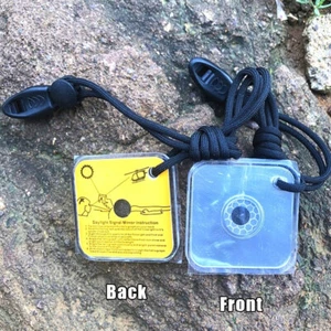 Outdoor Reflective Signal Mirror for Hiking Camping Emergency First Aid Survival - Picture 1 of 11