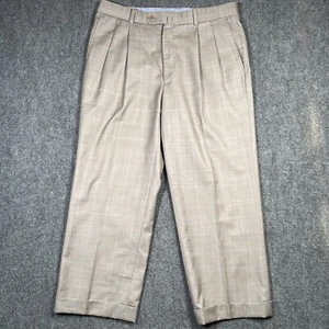 ARISTO DICIOTTO Aberdeen grigio/blu taglia 36 pantalone con polsini 100% lana - Foto 1 di 11