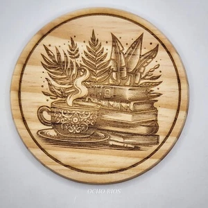 GIFTS COASTERS LASER ENGRAVING COFFEE OFFICE COLLECTION FREE SHIPPING - Picture 1 of 12