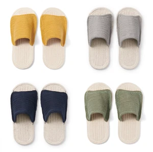 MUJI waschbare ungebleichte Baumwolle Indoor Sandalen Hausschuhe Unisex FedEx - Bild 1 von 5
