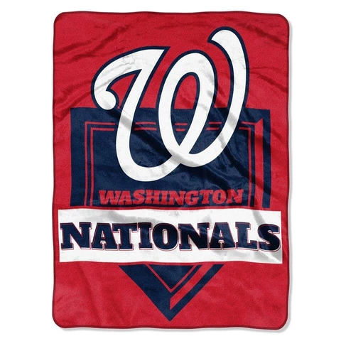 Washington Nationals 60x80 Raschel Throw Blanket Home Plate Design [NEW] Fleece Cover