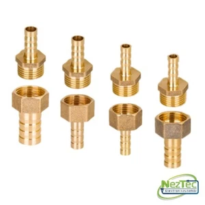 Messing Schlauchtülle Schlauchnippel Tülle Außengewinde AG / Innengewinde IG - Bild 1 von 4