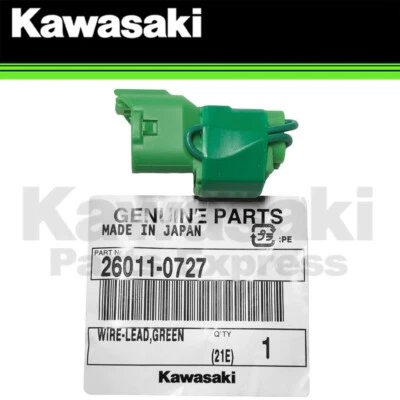 NUEVO 2012-2024 GENUINO KAWASAKI KX250 KX450 CABLE VERDE PLOMO KX 250 450 26011-0727 Foto 1 de 4