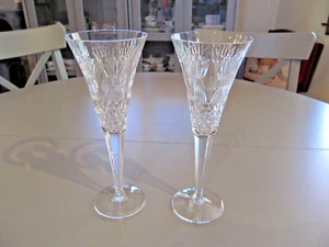 2 WATERFORD CRYSTAL MILLENNIUM SERIES PROSPERITY CHAMPAGNE FLUTE JIM O'LEARY - Picture 1 of 7