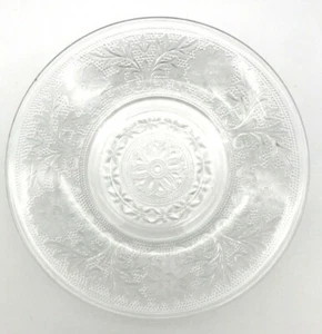 Vintage Ancoraggio Hocking Trasparente Depressione Modello Avena Vetro 6" Piatto Burro - Foto 1 di 6