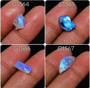 Natural Flashy Rainbow Moonstone Rough Feldspar Blue Moonstone Raw Gemstone GV2 - Picture 1 of 49