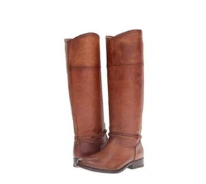 Frye Damen Leder Melissa Naht groß cognac braun Schlupfstiefel - Bild 1 von 6