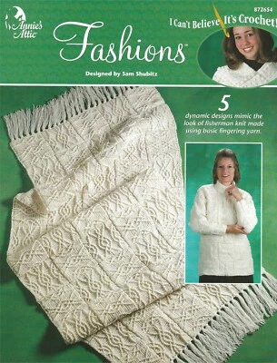 Fashions I Can't Believe It's Crochet! Sweater Poncho Stole Dog Sweater Bowties - Image 1 of 2