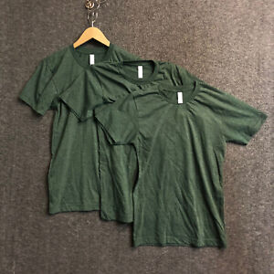 3 PACK American Apparel Men's Short Sleeve T-Shirt Green Size XS Crew Neck NWOT
