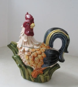 Tetera de cerámica de gallo de pollo Jay Imports - Imagen 1 de 14
